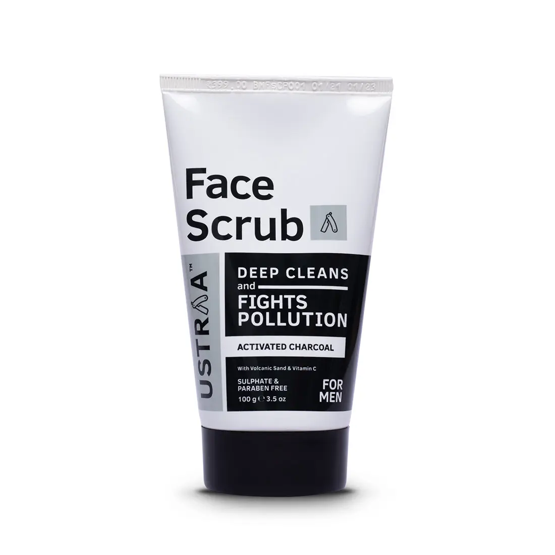 Ustraa activated charcoal face scrub 
