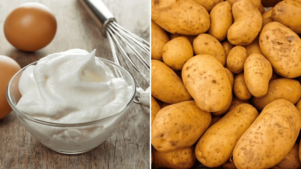 potato for face - potato and egg white 