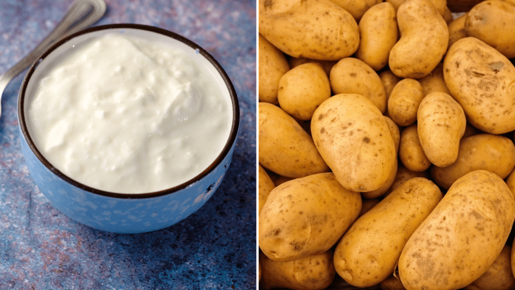 potato for face - potato + curd