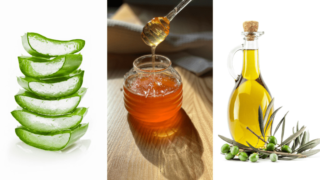 keratin treatment at home - Alovera, Honey, and Olive Oil