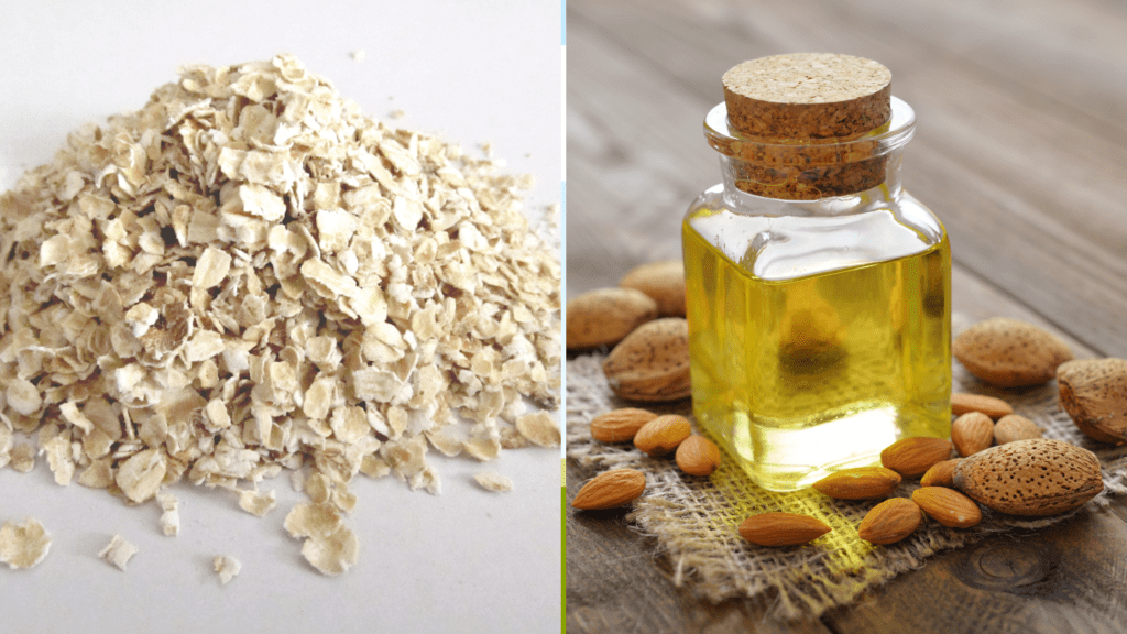 keratin treatment at home - Oatmeal and Almond Oil 